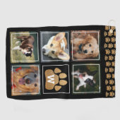 Serviette De Golf Collage de photos de chiens de Parties scintillant (Horizontal)