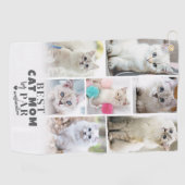 Serviette De Golf Collage de photos de maman chat (Horizontal)
