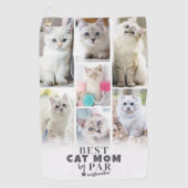 Serviette De Golf Collage de photos de maman chat (Devant)