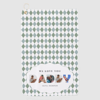Serviette De Golf Collage de photos personnalisé avec découpage de l