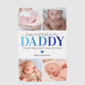 Serviette De Golf Collage d'images de première Fête des pères (Devant)