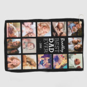 Serviette De Golf Collage photo de Best Dad Ever (Horizontal)