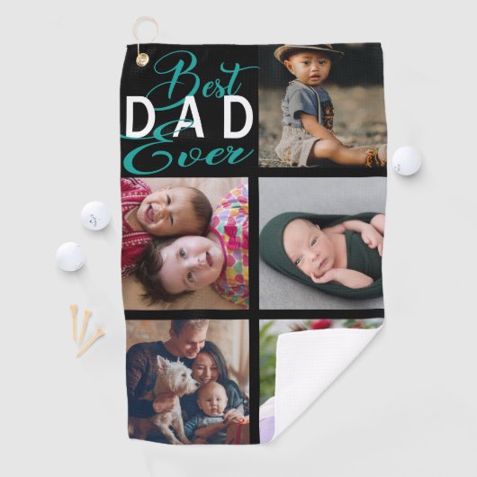 Serviette De Golf Collage photo de Best Dad Ever (En situation)
