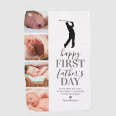 Serviette De Golf Collage photo du nouveau père (Devant)