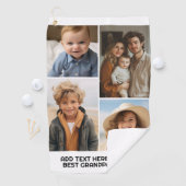 Serviette De Golf Collage photo minimal moderne blanc 4 - Texte gras (En situation)