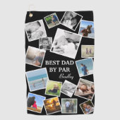 Serviette De Golf Collage photo personnalisé de 17 papa | FÊTE DES P (Devant)