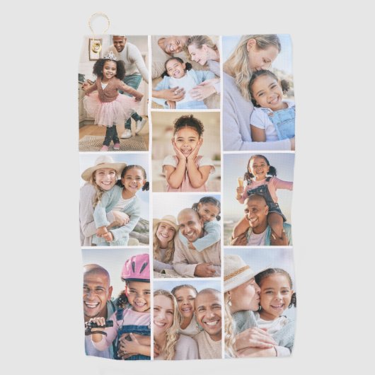 Serviette De Golf Collage photo Simple et élégant (Devant)