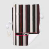 Serviette De Golf Collection Abstraite Red Black Lines tendance (En situation)