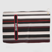 Serviette De Golf Collection Abstraite Red Black Lines tendance (Horizontal)