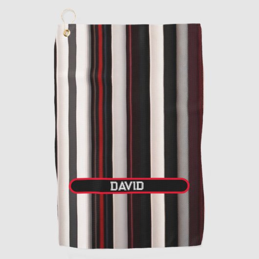 Serviette De Golf Collection Abstraite Red Black Lines tendance (Devant)