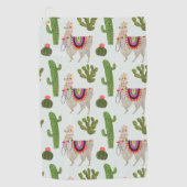 Serviette De Golf Collection Llamarama | Cactus & Llama Motif (Devant)