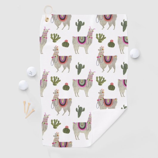 Serviette De Golf Collection Llamarama | Cute Llamas (En situation)