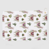 Serviette De Golf Collection Llamarama | Cute Llamas (Horizontal)