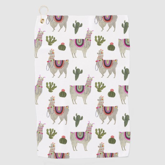 Serviette De Golf Collection Llamarama | Cute Llamas (Devant)