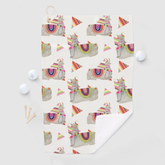 Serviette De Golf Collection Llamarama Motif II (En situation)