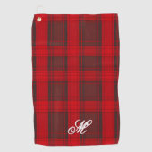 Serviette De Golf Collection moderne Tartan Rouge traditionnel (Devant)
