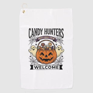 Serviette De Golf Collectionneur de bonbons Halloween Gravure vintag