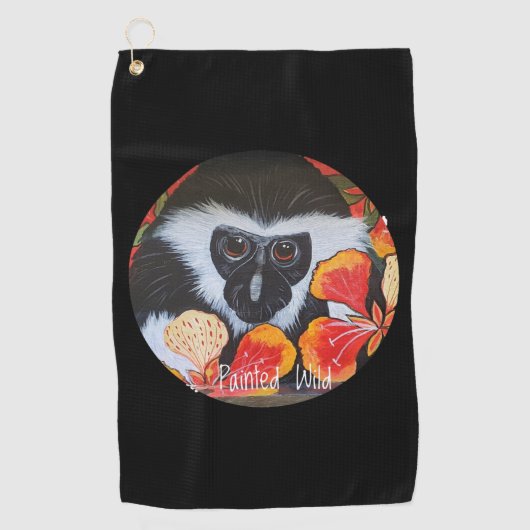 Serviette de golf Colobus Peint Wild (Devant)