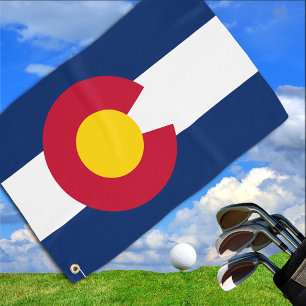 Serviette De Golf Colorado Drapeau & Colorado Etat USA fan de golf