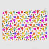 Serviette De Golf Coloré, Pickleball Paddles, Orange Pickleballs (Horizontal)