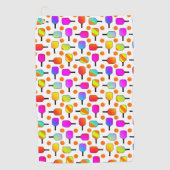 Serviette De Golf Coloré, Pickleball Paddles, Orange Pickleballs (Devant)