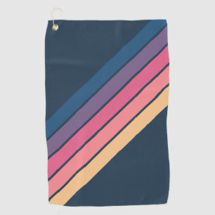 Serviette De Golf Coloré rayé les années 70 les années 80 Classique 