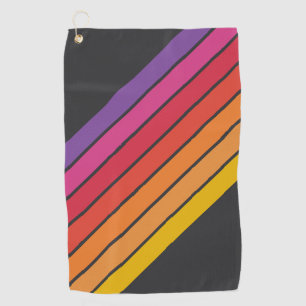 Serviette De Golf Coloré rayé les années 70 les années 80 Classique