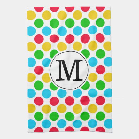 Serviette de golf colorée personnalisée avec monog (Vertical)