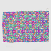 Serviette De Golf Colorful abstract pattern featuring flowers (Horizontal)