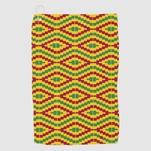 Serviette De Golf Colorful African Kente Pattern (Devant)