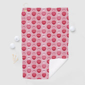Serviette De Golf colorful candy Valentine's day heart pattern (En situation)