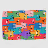Serviette De Golf Colorful cats (Horizontal)