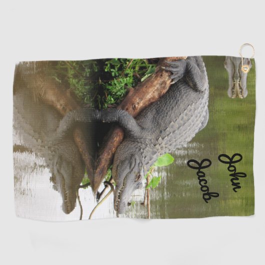 Serviette De Golf Comfy Gator - Alligator - Golf Towne (Horizontal)