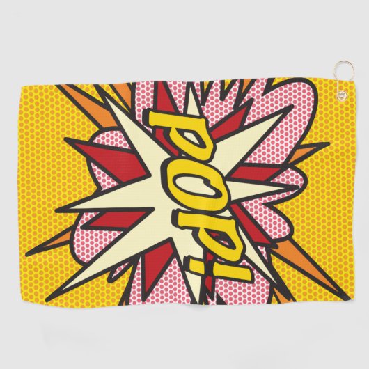 Serviette De Golf Comic Book Pop Moderne tendance (Horizontal)