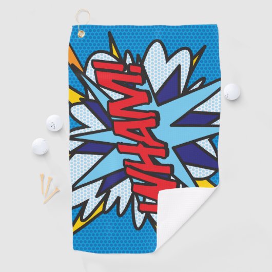 Serviette De Golf Comic Book WHAM Moderne Fun tendance (En situation)