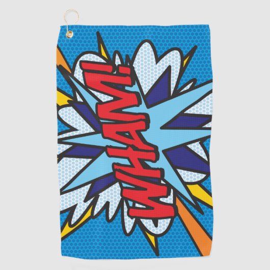 Serviette De Golf Comic Book WHAM Moderne Fun tendance (Devant)