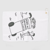 Serviette De Golf Comment va ma conduite ? Drôle Golf Cartoon servie (Horizontal)