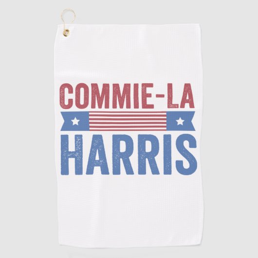Serviette De Golf Commie-La Harris 2024 Funny Anti Kamala Harris (Devant)