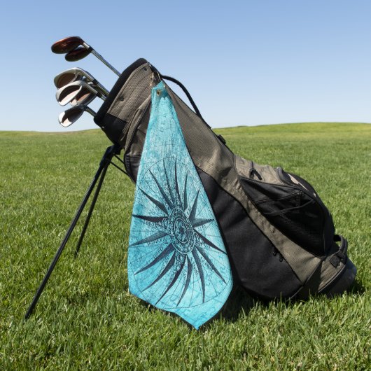 Serviette De Golf Compas nautique (Vert)
