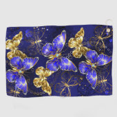 Serviette De Golf Composition avec papillons Sapphire (Horizontal)