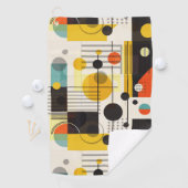 Serviette De Golf Composition des formes géométriques colorées (En situation)