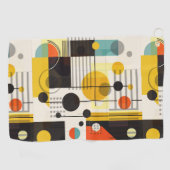 Serviette De Golf Composition des formes géométriques colorées (Horizontal)