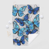 Serviette De Golf Composition des White and Blue Butterflies (En situation)