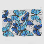 Serviette De Golf Composition des White and Blue Butterflies (Horizontal)