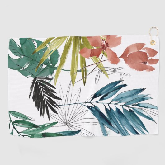 Serviette De Golf Composition tropicale (Horizontal)