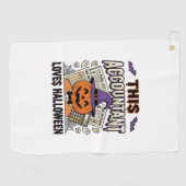 Serviette De Golf Comptable d'Halloween Drôle Saison fiscale effraya (Horizontal)
