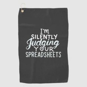 Serviette De Golf Comptable Jugement de vos feuilles de calcul
