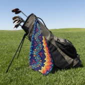 Serviette De Golf Conception abstraite de la conception tribale (Vert)