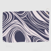 Serviette De Golf conception Abstraite de tourbillons liquides bleus (Horizontal)