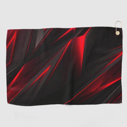 Serviette De Golf Conception abstraite rouge au point  (Horizontal)